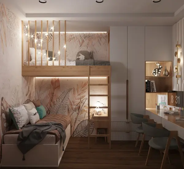 Вечерний вариант вида на детскую