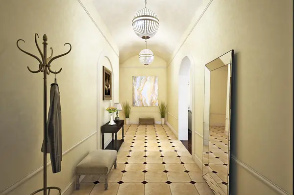 Dining room with fireplace