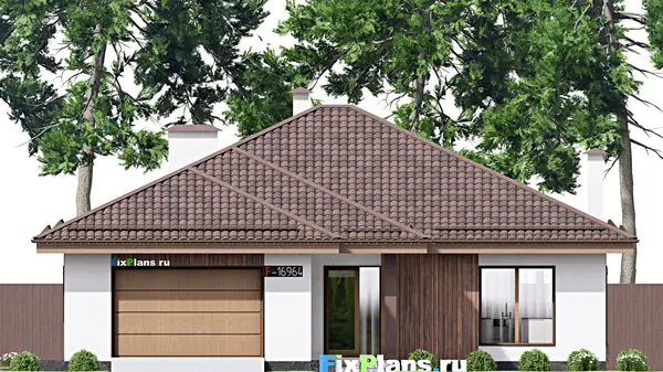 Проект одноэтажного дома 15х19м S196м2 F-16964