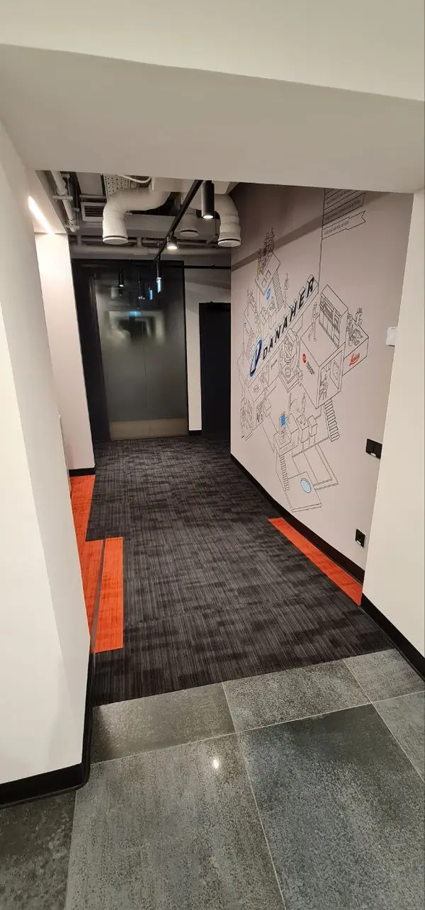 Трафаретная роспись в помещениях офиса компании