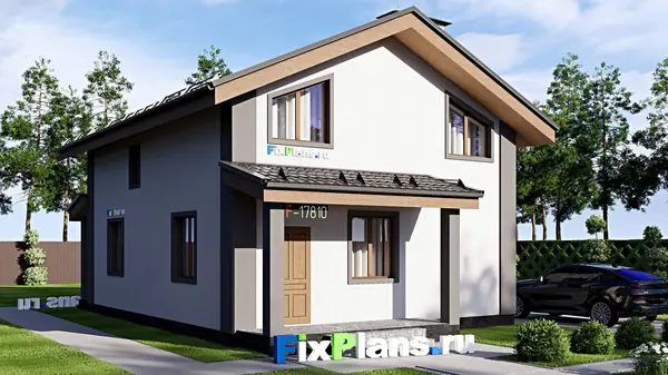 Проект дома с мансардой 8х13 м S127м2 F-17810