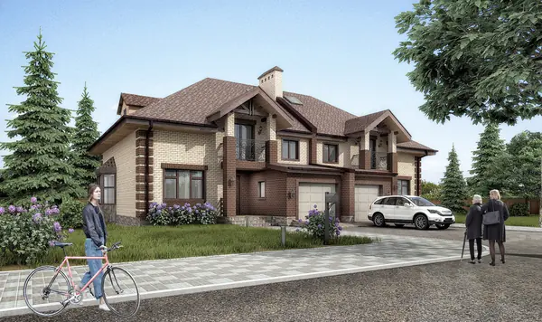 Блокированный дом на 2 семьи