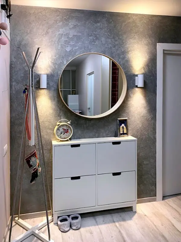 Реализация проекта фрагмента квартиры, кухня, прихожая и СУ