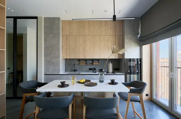 Светлая двухкомнатная квартира 60 кв.м. с панорамными окнами