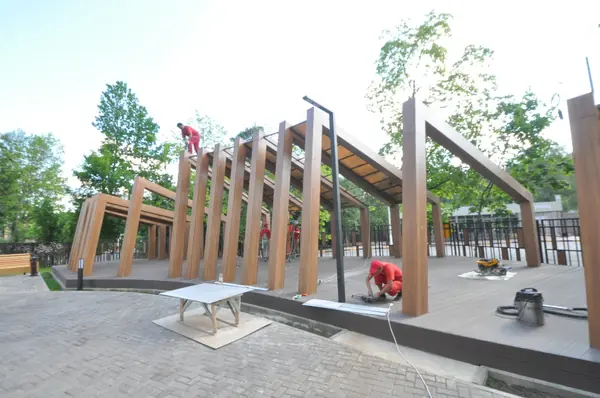 БЕСЕДКА. ЖК ОЛИМПИЙСКАЯ ДЕРЕВНЯ. НОВОГОРСК