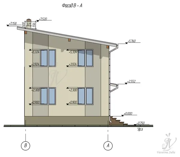 Эскизный проект ультрасовременного дома с плоской крышей в г. Чебоксары