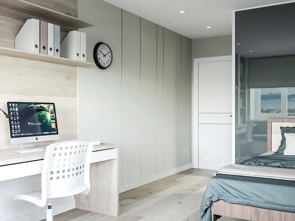 Трехкомнатная квартира в свежих оттенках