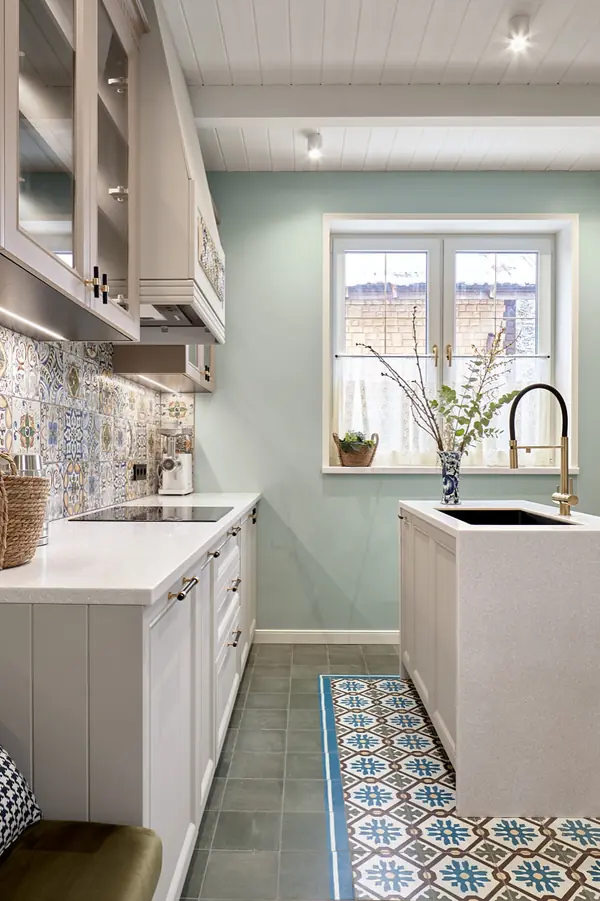 Кухня с котельной в шкафу