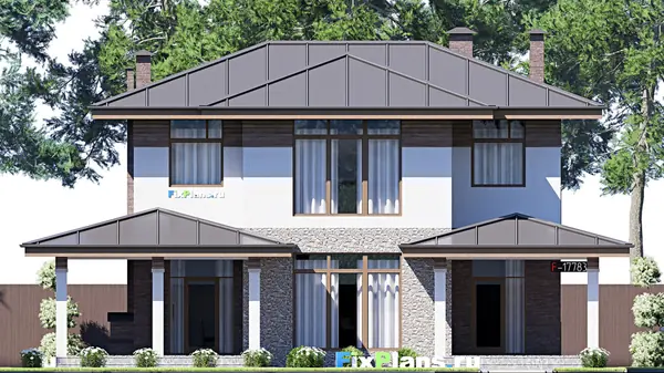 Проект двухэтажного дома 11х15 м S191м2 F-17783