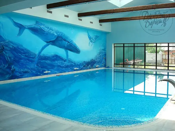 Art Painting of Swimming Pools
