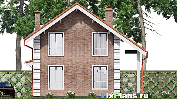 Проект дома с мансардой 9х9 м S104м2 F-14660