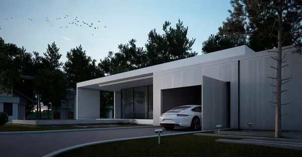 Проект загородного дома в стиле хай тек