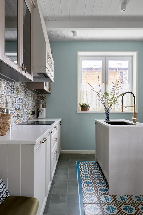 Кухня с котельной в шкафу