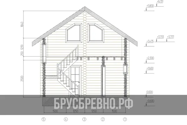 Проект 563 Баня 6х10 бревно 200