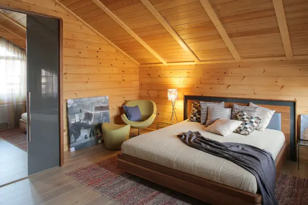 Современный дом из бруса в эко стиле