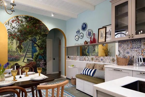 Кухня с котельной в шкафу