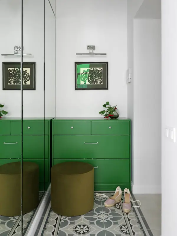 Дизайн и ремонт квартиры в Пречистенском переулке — Зелёный лейтмотив