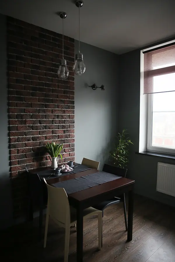 Дизайн интерьера 1-комнатной квартиры в индустриальном стиле