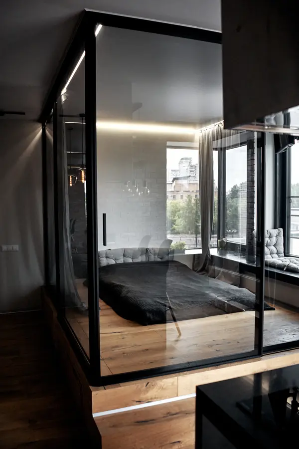 Угловая интерьерная перегородка raumplus