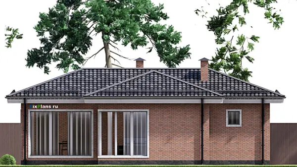 Проект одноэтажного дома 11х14м S60м2 F-15560