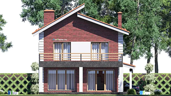 Проект дома с мансардой 10х12 м S161м2 F-17387