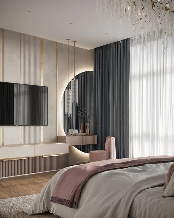 Роскошный дизайн квартиры в стиле современная классика в ЖК "Квартал Лахта парк"