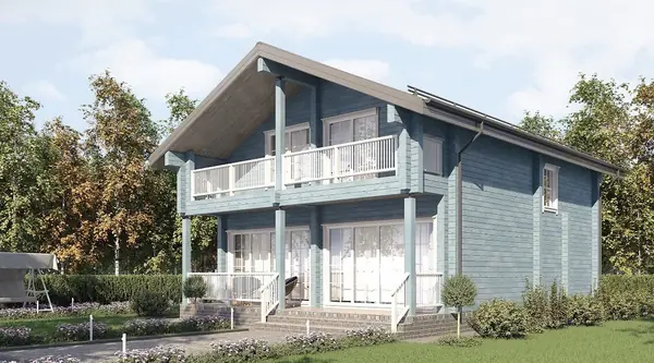 Дом из профилированного бруса 200х142.