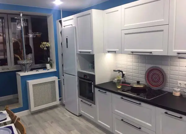 Кухни с окрашенными фасадами