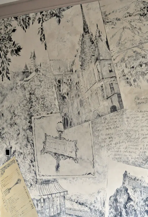 Роспись в технике сграффито, автор Илона Боксер