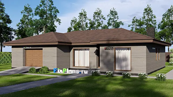 Проект одноэтажного дома 18х15м S183м2 F-17504