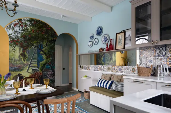 Кухня с котельной в шкафу