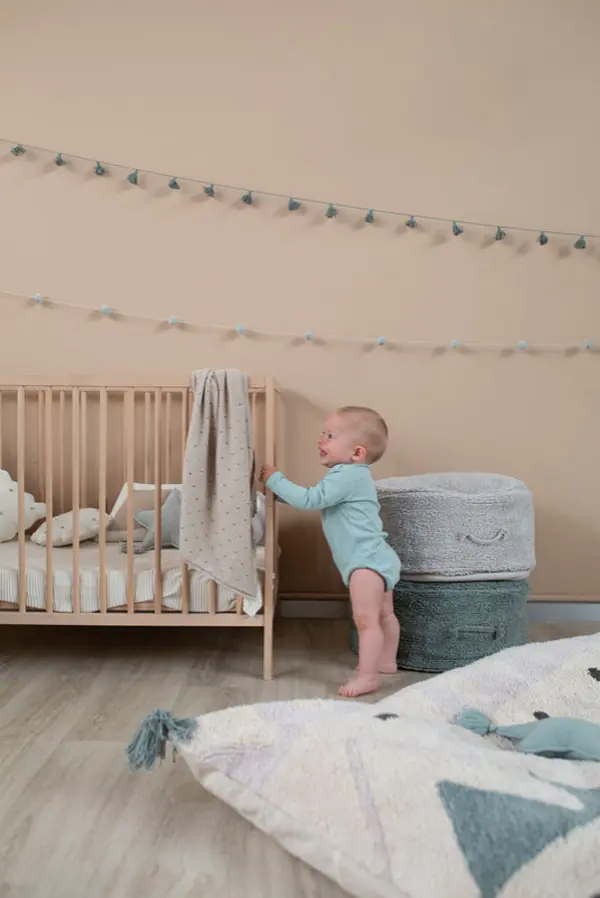 Натуральные хлопковые пуфы в детской