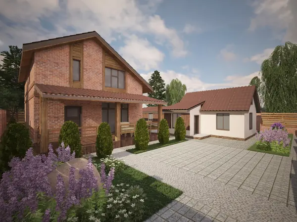 Одноэтажный дом с мансардой в г. Краснодар.