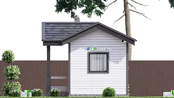 Проект одноэтажного дома 5х5м S12м2 F-15641