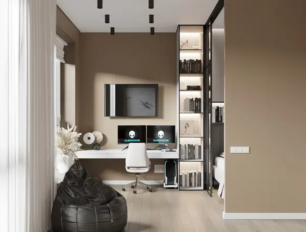 Современный интерьер для молодой семьи в квартире 36 м²