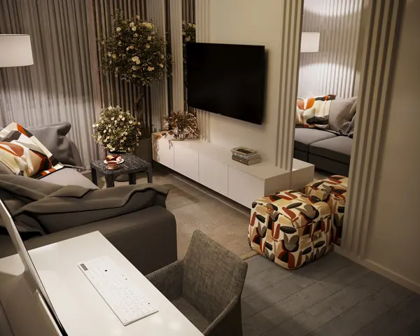 Сканди гостиная