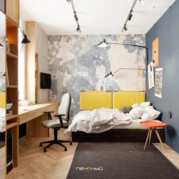 Современная трёшка с крутой гостиной и спальней