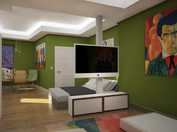 Малевич в интерьере жилой квартирі