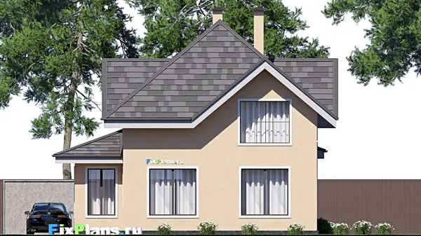 Проект дома с мансардой 13х10 м S138м2 F-17324