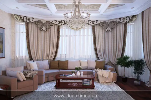 Living room in traditional style