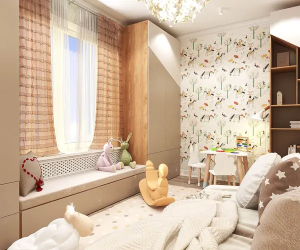 Дизайн-проект детской комнаты для девочки