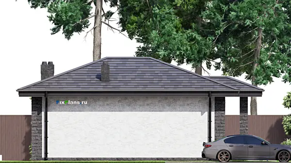 Проект одноэтажного дома 11х12м S83м2 F-15407