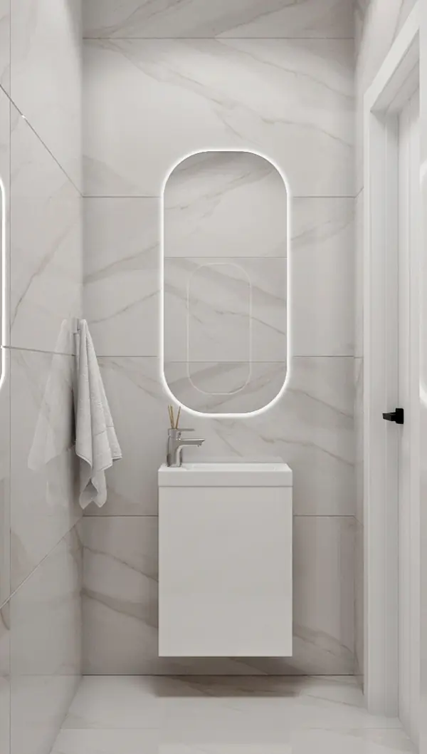 Квартира с современной гостиной с отсылками к ар-деко. Проект 2022 года