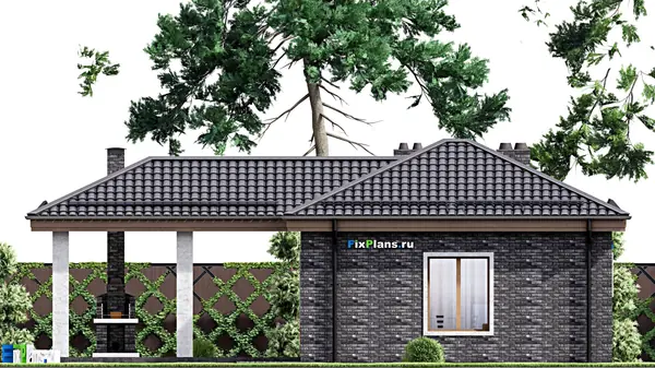 Проект одноэтажного дома 13х9м S70м2 F-14867