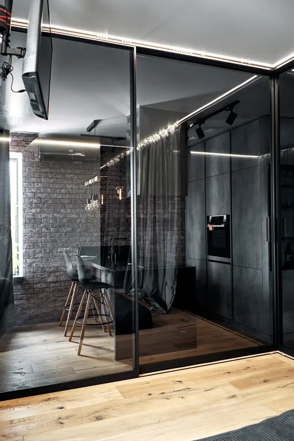 Угловая интерьерная перегородка raumplus