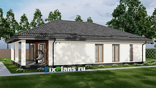 Проект одноэтажного дома 22х12м S206м2 F-8630