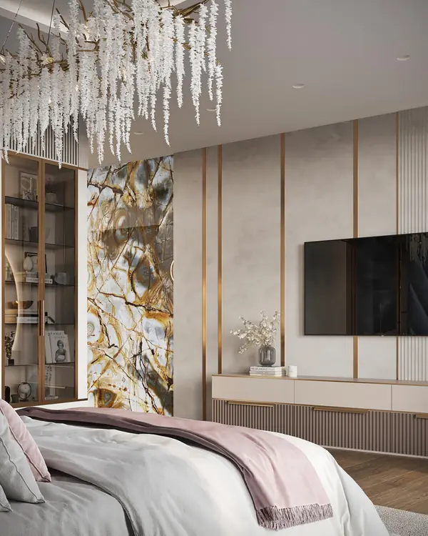 Роскошный дизайн квартиры в стиле современная классика в ЖК "Квартал Лахта парк"