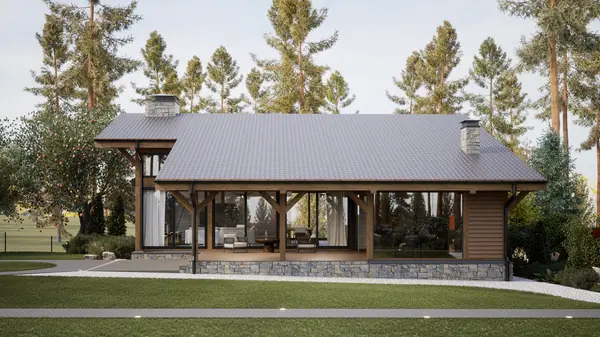 Гостевое шале баня Timber frame