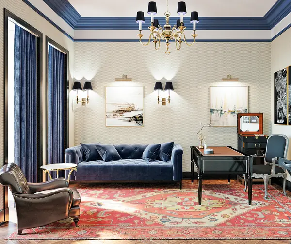 Респектабельный домашний кабинет - библиотека