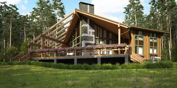 Дом из клеёного бруса North-American Style 300